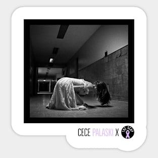 Cece Palaski - Hallway- B&W - Dark Sticker